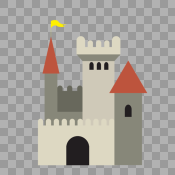 手绘城堡图片素材免费下载