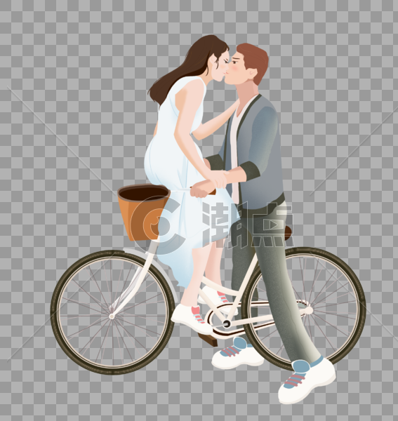 骑自行车的情侣图片素材免费下载