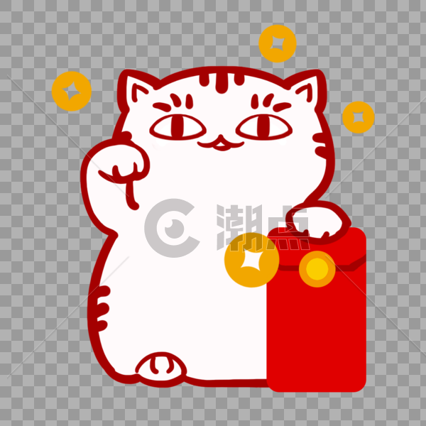猫咪表情包红包图片素材免费下载
