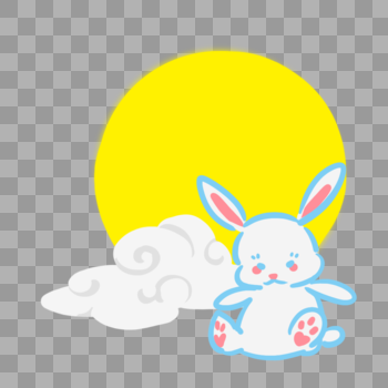 中秋节兔子月亮图片素材免费下载