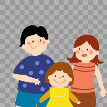 幸福家庭一家三口图片素材免费下载