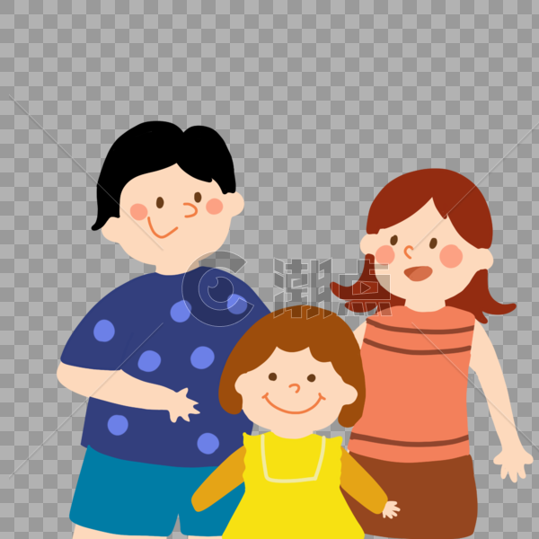 幸福家庭一家三口图片素材免费下载