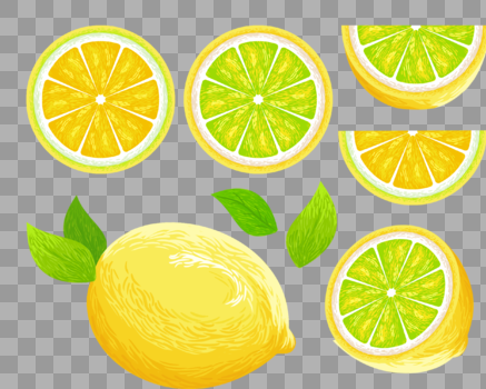 柠檬手绘酸柠檬图片素材免费下载