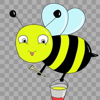 手绘卡通可爱蜜蜂png免抠素材图片素材免费下载