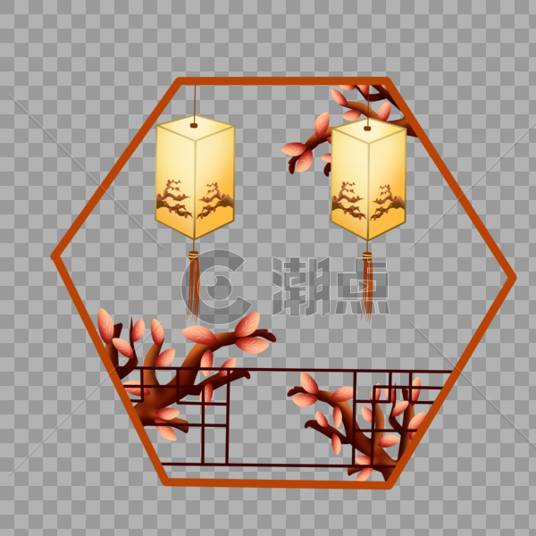 中国风灯笼装饰图片素材免费下载