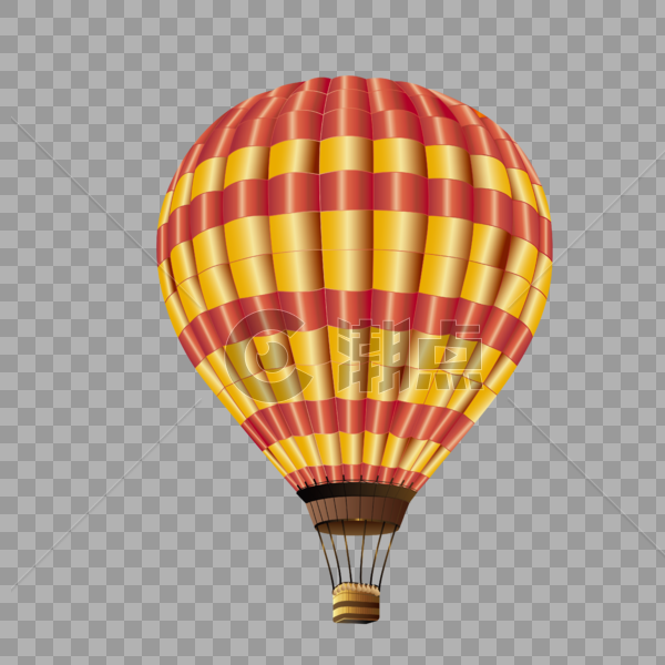 AI矢量图渐变立体卡通旅行元素热气球图片素材免费下载