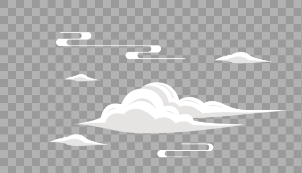 创意白色云朵元素设计图片素材免费下载