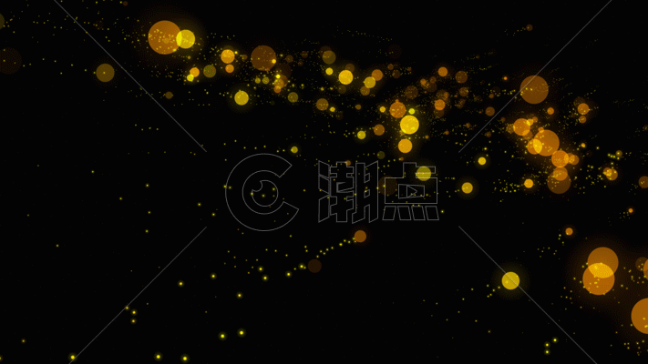 金色粒子光斑运动GIF图片素材免费下载