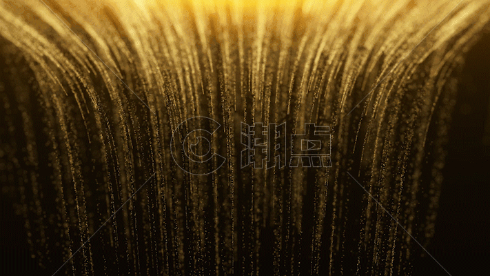 金色粒子光线下落GIF图片素材免费下载