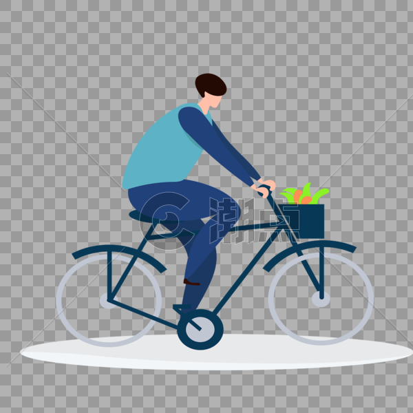 骑自行车的少年图片素材免费下载