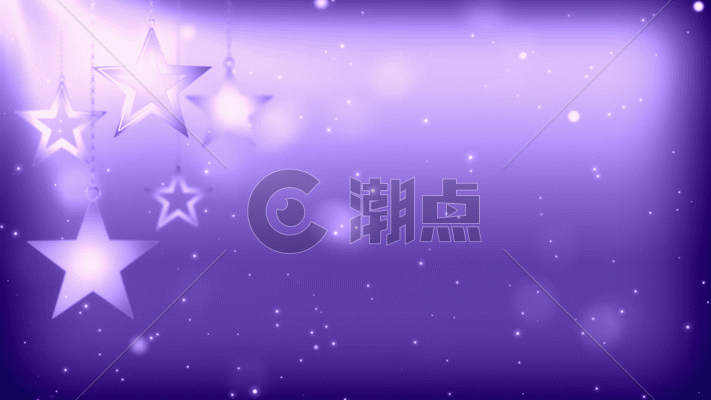 紫色星星吊坠动画GIF图片素材免费下载