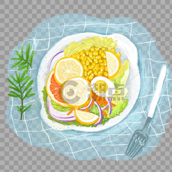 沙拉鸡蛋蔬菜美食图片素材免费下载
