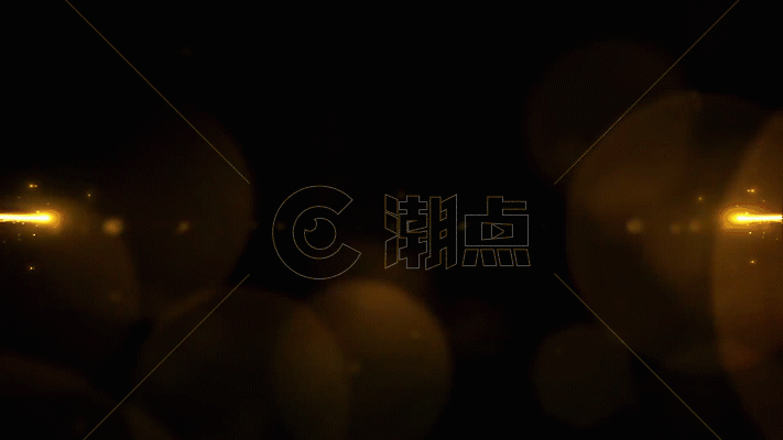 金色粒子碰撞动画GIF图片素材免费下载
