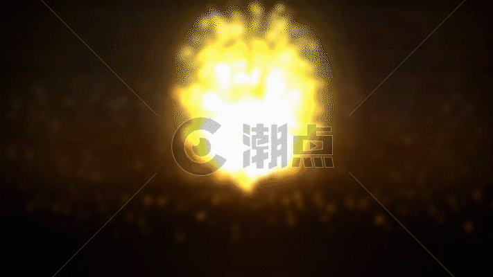 金色粒子球爆炸GIF图片素材免费下载