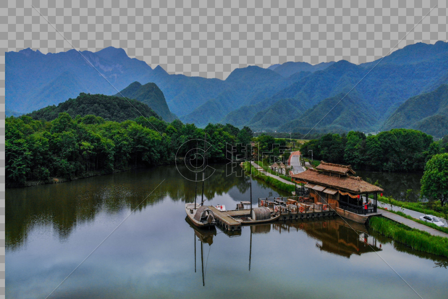 大九湖的清晨美景图片素材免费下载