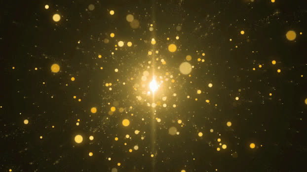 金色粒子小球动画GIF图片素材免费下载