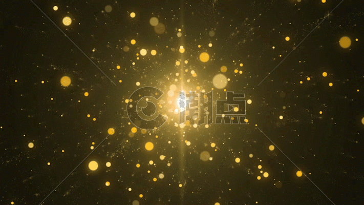 金色粒子小球动画GIF图片素材免费下载