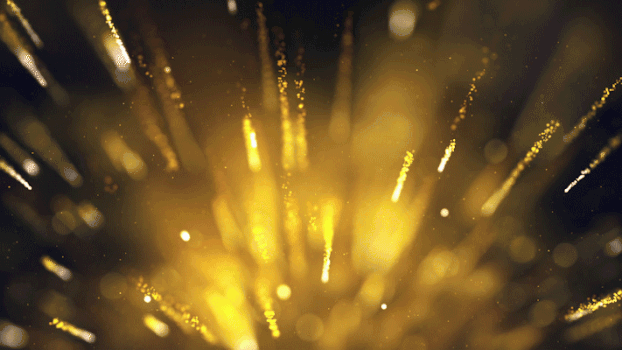 金色粒子雨下落GIF图片素材免费下载