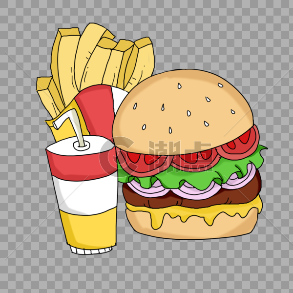 汉堡套餐图片素材免费下载