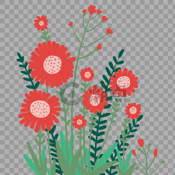 手绘花卉植物植被元素图片素材免费下载