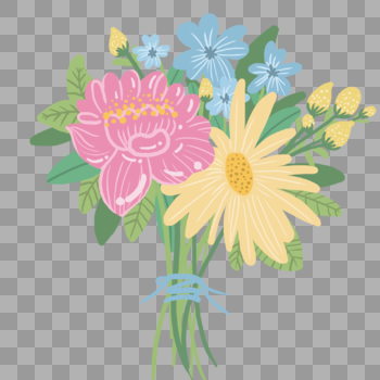 手绘花卉花束植物图片素材免费下载
