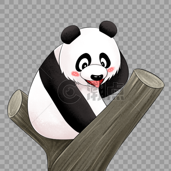 大熊猫爬树图片素材免费下载