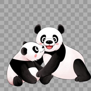 大熊猫母子图片素材免费下载