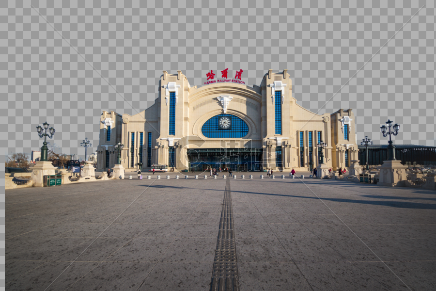 哈尔滨老火车站图片素材免费下载