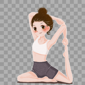 练瑜伽的女孩图片素材免费下载
