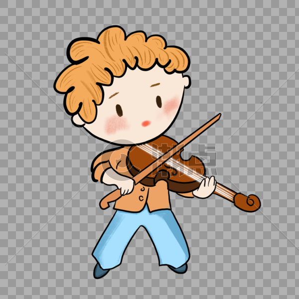 拉小提琴的男孩图片素材免费下载