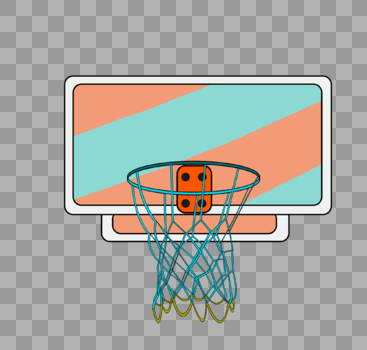 多彩篮球框图片素材免费下载