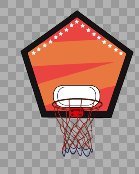红色篮球框图片素材免费下载