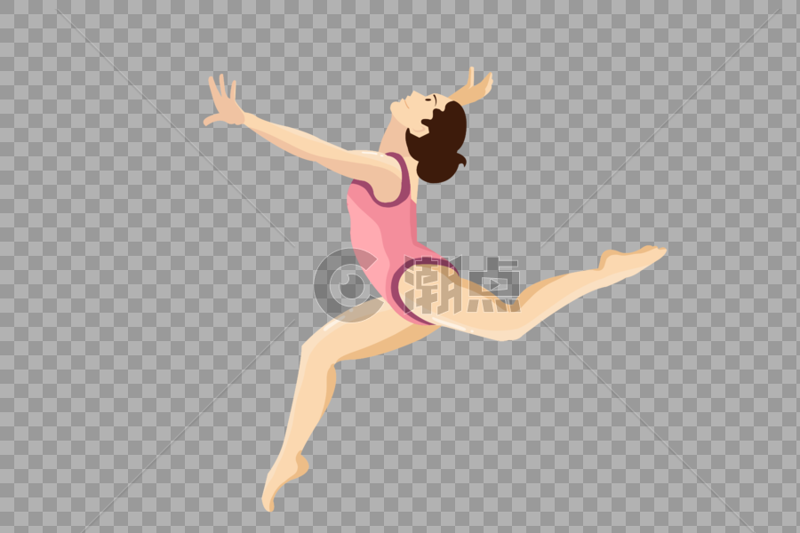 跳跃的体操运动员图片素材免费下载