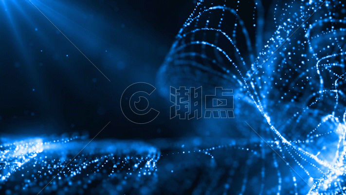 蓝色科技网状线条粒子GIF图片素材免费下载