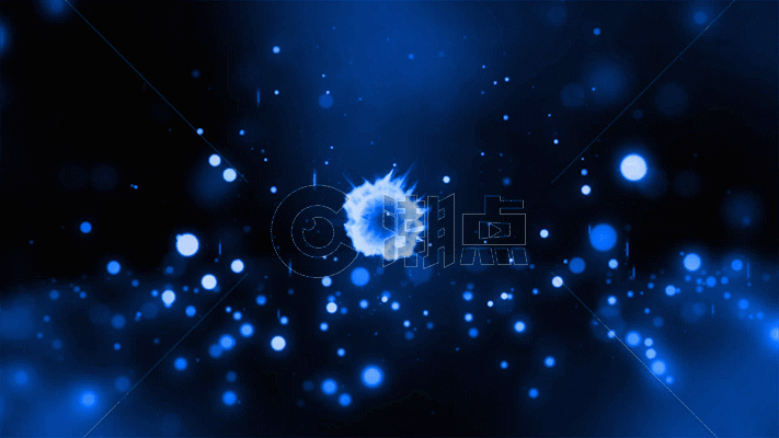 蓝色粒子爆炸GIF图片素材免费下载