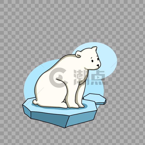 卡通北极熊图案图片素材免费下载