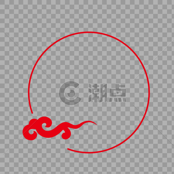 中国风传统方形圈环底纹祥云边框图片素材免费下载