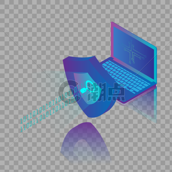 2.5D网络安全图片素材免费下载