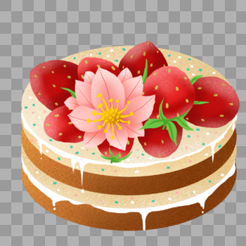 可商用七夕少女心草莓蛋糕图片素材免费下载