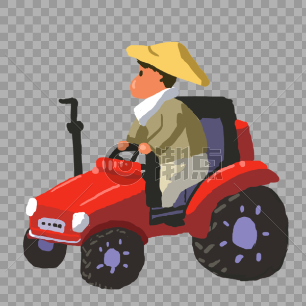 开拖拉机的农民图片素材免费下载
