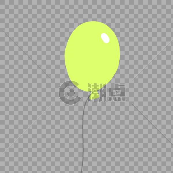 黄色气球图片素材免费下载