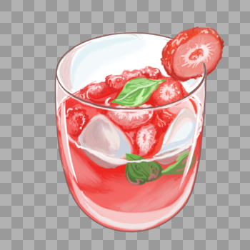 卡通草莓饮料图片素材免费下载