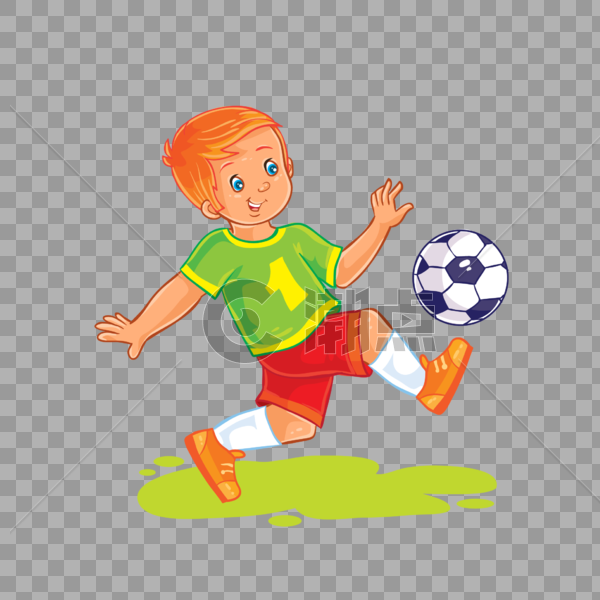 小孩玩足球图片素材免费下载