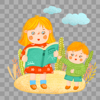 看书阅读听故事讲故事母子学习陪伴图片素材免费下载
