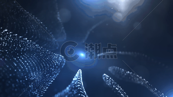 蓝色粒子网线动画GIF图片素材免费下载