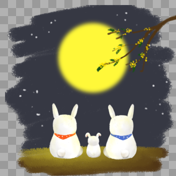 兔子望月图片素材免费下载