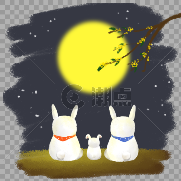 兔子望月图片素材免费下载