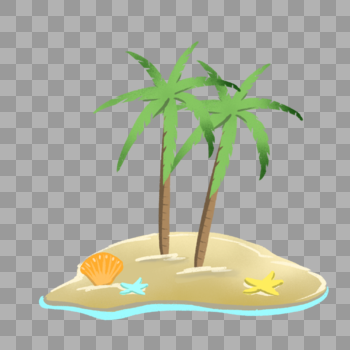 夏天海边椰子树海岛图片素材免费下载