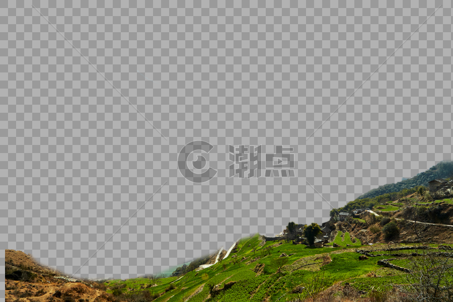 虎跳峡顶峰自然风光图片素材免费下载