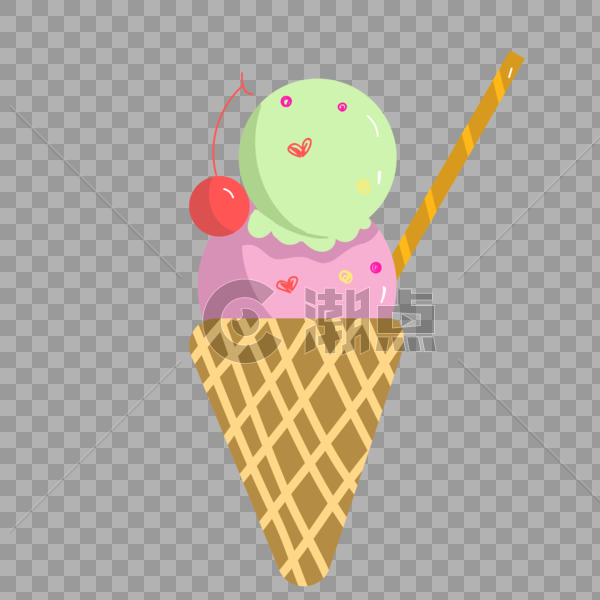 冰淇淋甜筒图片素材免费下载